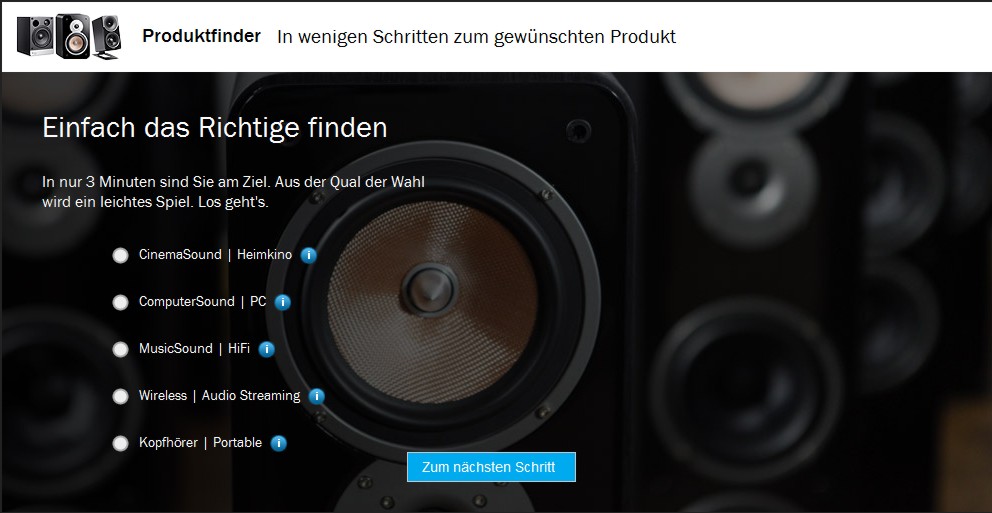 Teufel Produktfinder